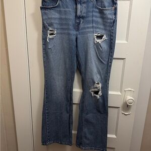 ⭐️Lucky Brand Flare Wide Leg Jeans with Distressed Details